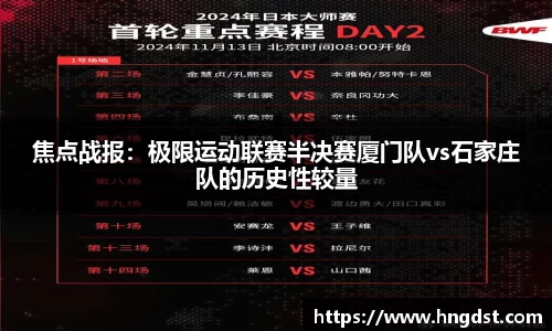 焦点战报：极限运动联赛半决赛厦门队vs石家庄队的历史性较量